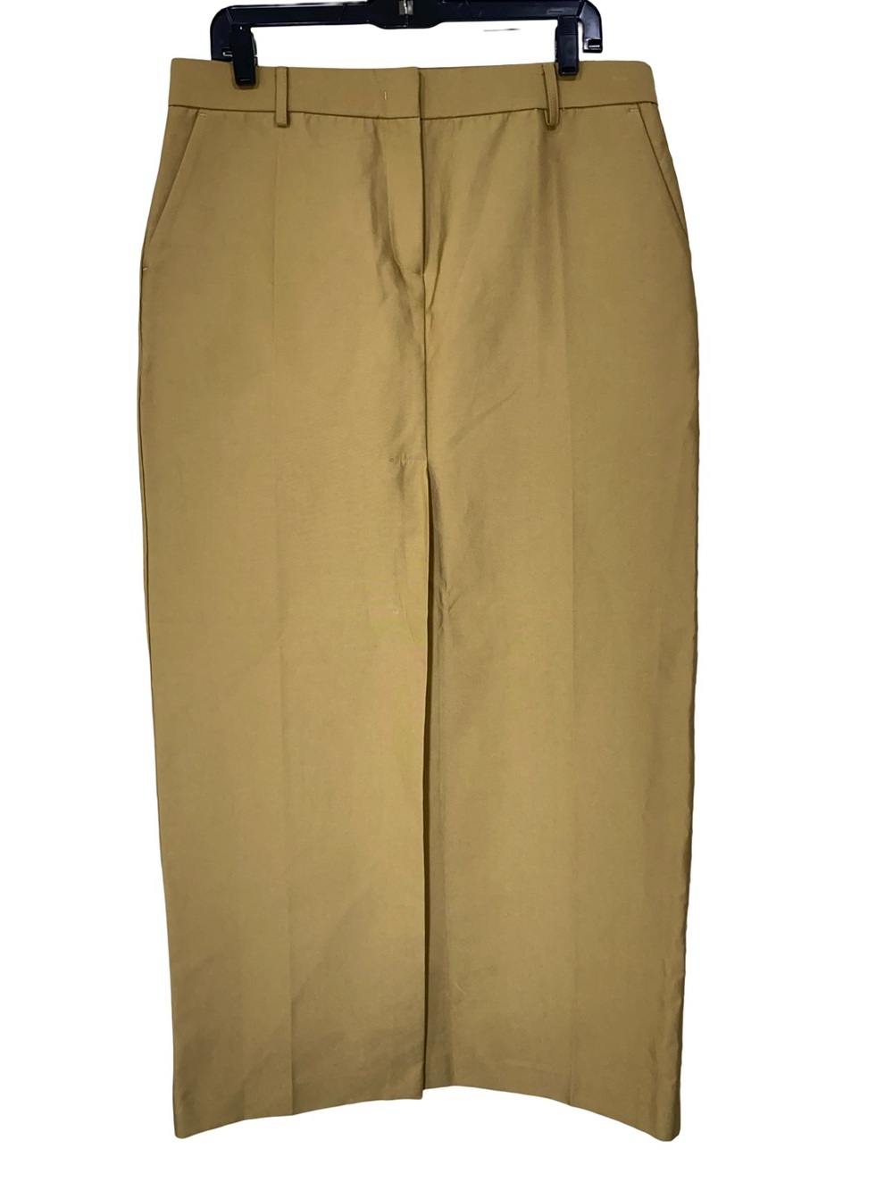 The Frankie shop Womens Tan Midi Pencil Skirt with front slit - Picture 2 of 5